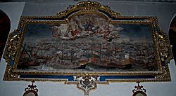 La Virgen del Rosario protegiendo las naves españolas en la Batalla de Lepanto