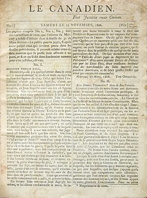 Le Canadien Nov 22, 1806