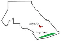 Location of Sugar Valley in Clinton County, PA