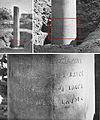 Lumbini pillar with inscription and its location