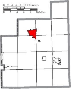 Location of Chardon in Geauga County