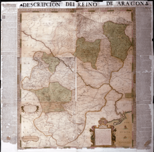 Map of the Kingdom of Aragon by Juan Bautista Labaña WDL7325