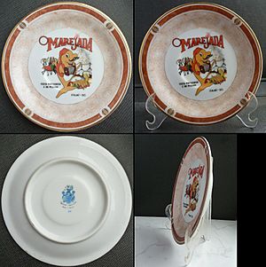 Marejada suvenire plate maden by Germer porcelane fabric in Brasil Fiesta in Itajai Brasil