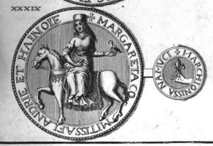 Margaret's effigy on a seal