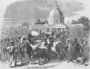 Massacre of officers by insurgent cavalry at Delhi,