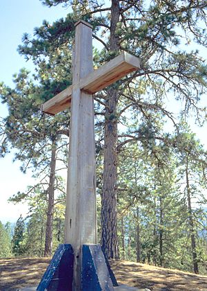 Cross on the summit of Mount Hermon