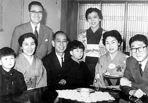 Nobosuke Kishi with the Abe family
