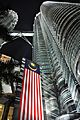 Petronas Towers at Night - from the base upwards
