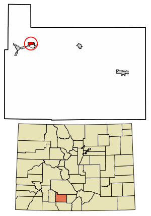 Location of the Alpine CDP in Rio Grande County, Colorado