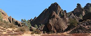 Rock formations at Pinnacles National Park