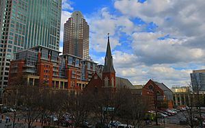 Saint Peter Catholic Church (Charlotte, North Carolina) - view from Mint Museum