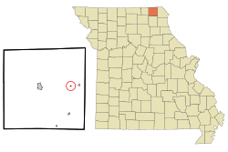 Location of Arbela, Missouri
