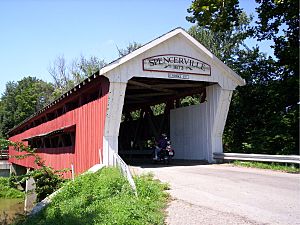 West portal of the Spencerville Covered Bridge