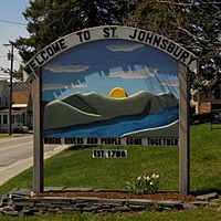 St. Johnsbury Welcome sign