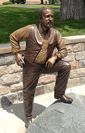 Statue of Gov. Arthur C. Mellette on the Trail of Governors in Pierre SD USA