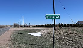 A view of Stoneham and Colorado State Highway 14.