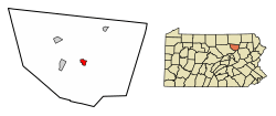 Location of Laporte in Sullivan County, Pennsylvania.