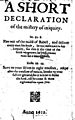 Title Page A Short Declaration of the Mistery of Iniquity