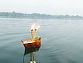 Traditional small boat used during for the celebration on the auspicious occasion of Kartik Purnima 02