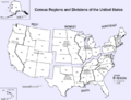 US Census geographical region map