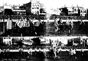 VFA Grand Final 1896 between Collingwood vs South Melbourne at East Melbourne Cricket Ground Weekly Times 10 October 1896
