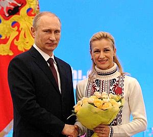 Vladimir Putin and Tatiana Volosozhar 24 February 2014