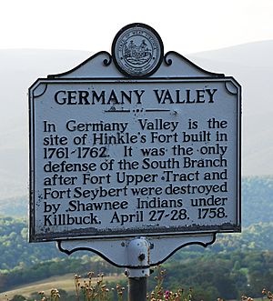 WV historical marker - Germany Valley