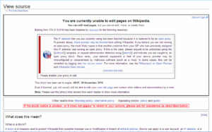 Wikipedia blocked user
