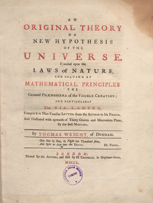Wright - Theory or new Hypothesis of the Universe, 1750 - 778139 F