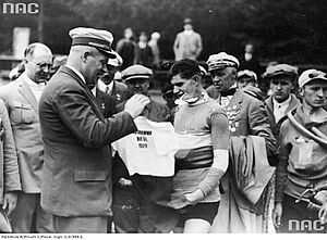 Wyścig kolarski Dookoła Polski – zakończenie etapu Warszawa – Łódź (1929)
