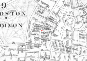1886 Bijou Theatre Boston map byBromley BPL 12259 detail 2