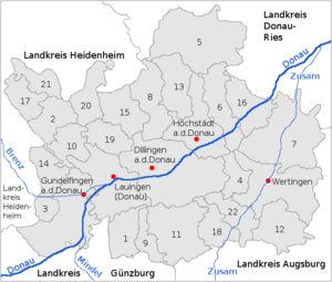 1 Landkreis Dillingen Maerkte zusammen mit anderen Gemeinden nummeriert