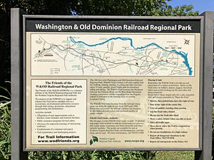 2018-08-23 12 37 36 Washington & Old Dominion Railroad Regional Park map near the west end of the Washington and Old Dominion Trail in Purcellville, Loudoun County, Virginia