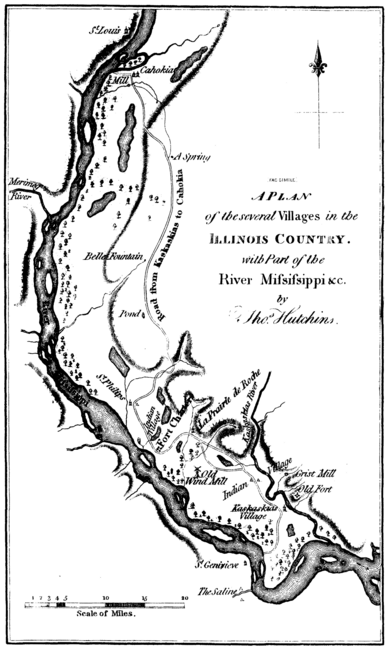 A plan of the several villages in the illinois country