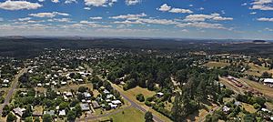 Aerial panorama of Wombat Hill and Surrounds