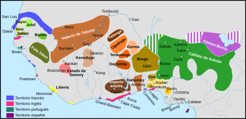 Africa de l'Oèst en 1875-es