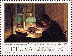 Antanas Žmuidzinavičius 1998 Lithuania stamp