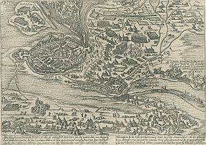 Beleg van Hulst (1596) door Albertus van Oostenrijk - Siege of Hulst (1596) by Albert of Austria (Frans Hogenberg).jpg