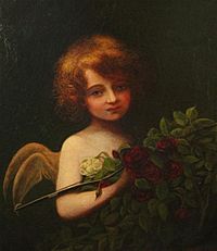Blanche Jenkins-Cupid with roses