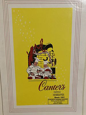 Canter's Menu Front