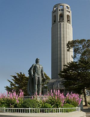 Coit Tower and Columbus Statue