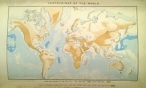 Contour Map Of The World by J. Francon Williams