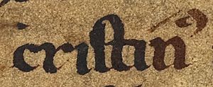 Cristinus (British Library MS Cotton Julius A VII, folio 50v)