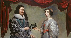 Daniel Mytens (c. 1590-1647) - Charles I and Henrietta Maria - RCIN 405789 - Royal Collection