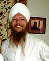 Dr. Sant Singh Khalsa, a white convert to Sikhism, who authored the most widely used translation of the primary Sikh Scripture