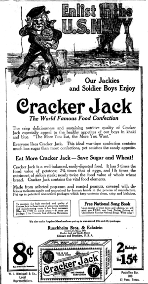 Enlist Cracker Jack ad