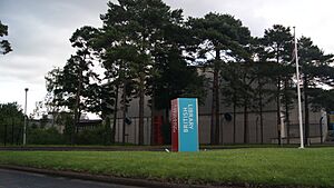 Entrance to the British Library, Street 5, Thorp Arch Trading Estate (10th July 2020)