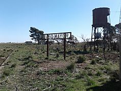 Estación Paso Mayor del Ferrocarril Rosario Puerto Belgrano (Anden y nomenclador)
