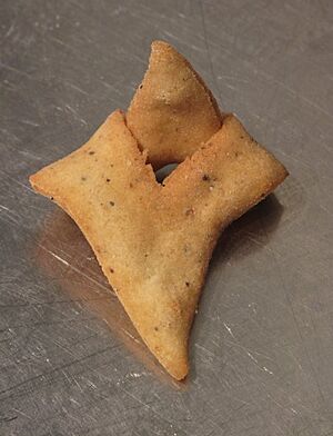 Fattigman with flecks of cardamom