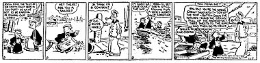 First Popeye Strip, East Liverpool Review, 1929-01-17, p12
